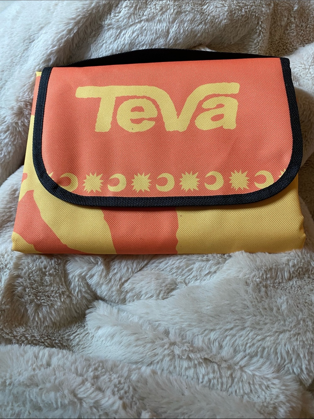 Teva Orange and Yellow Foldable Picnic Blanket